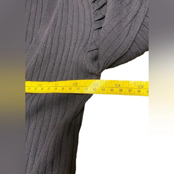 Zara Gold Button Ribbed Knit Dress - Picture 10 of 11